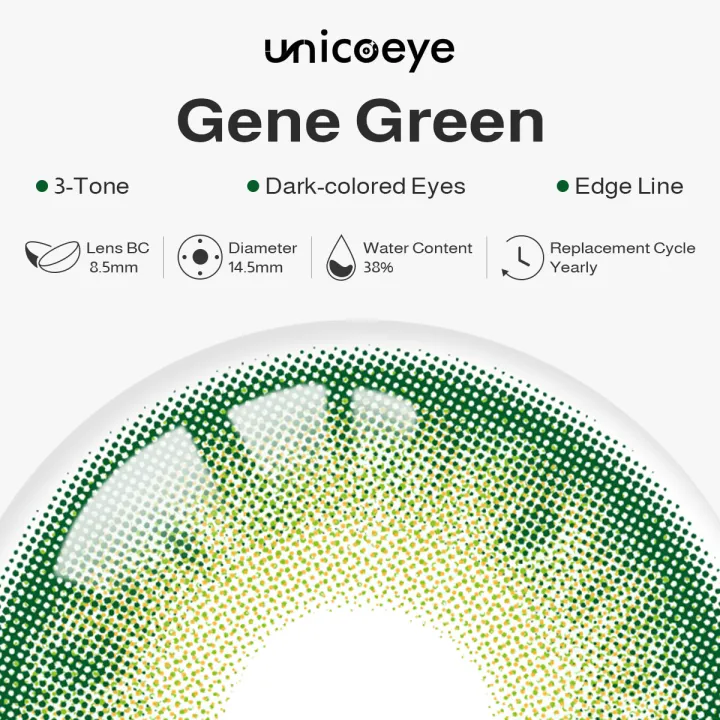 Gene Blue & Gene Brown & Gene Green & Gene Grey Prescription Yearly Contact Lenses