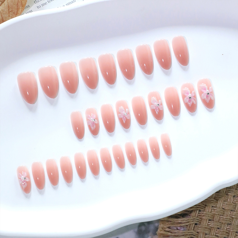 Soft Flora Pink Nails