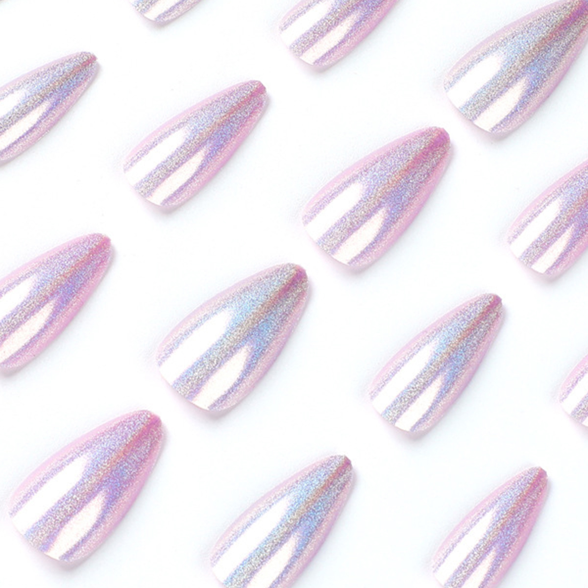 Polar Glitter Purple Nails