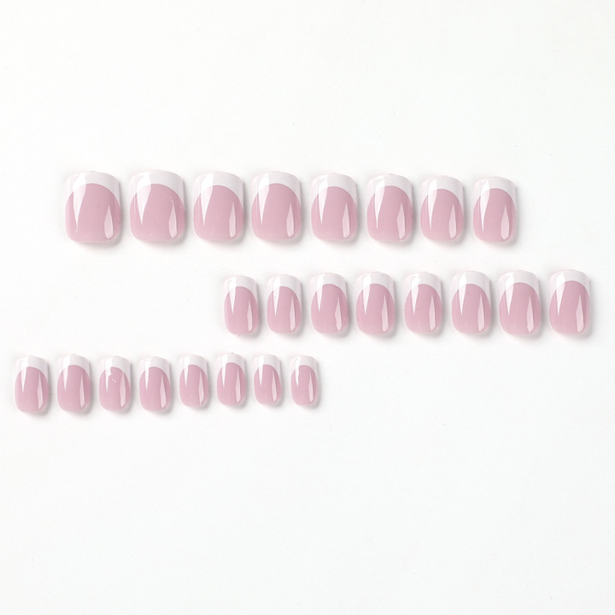 White Edge Pure Purple Nails