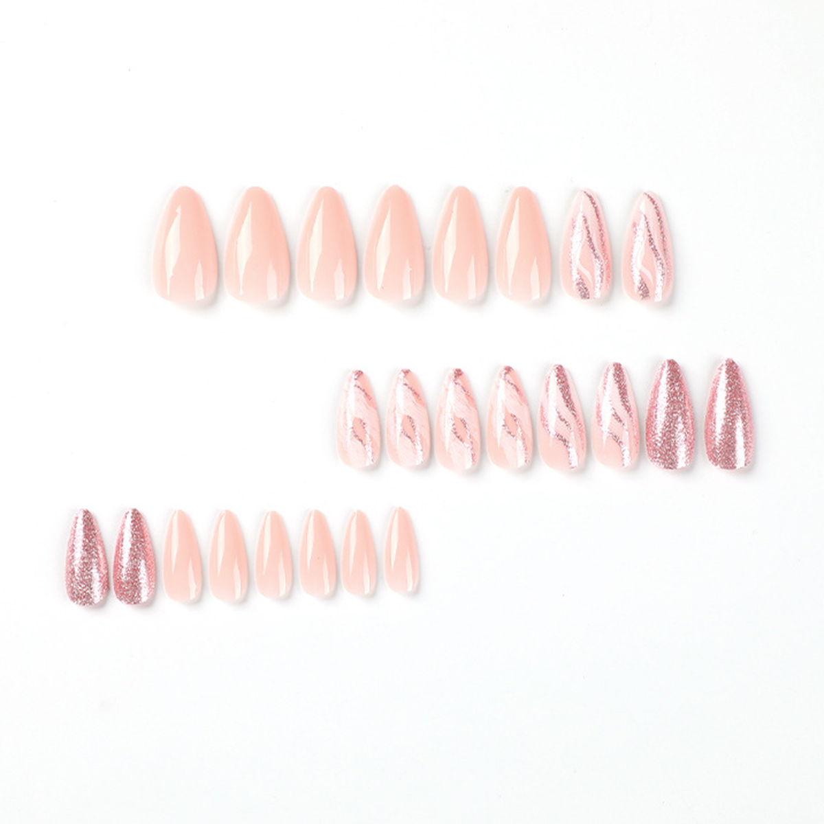 Rose Shimmer Pink Nails