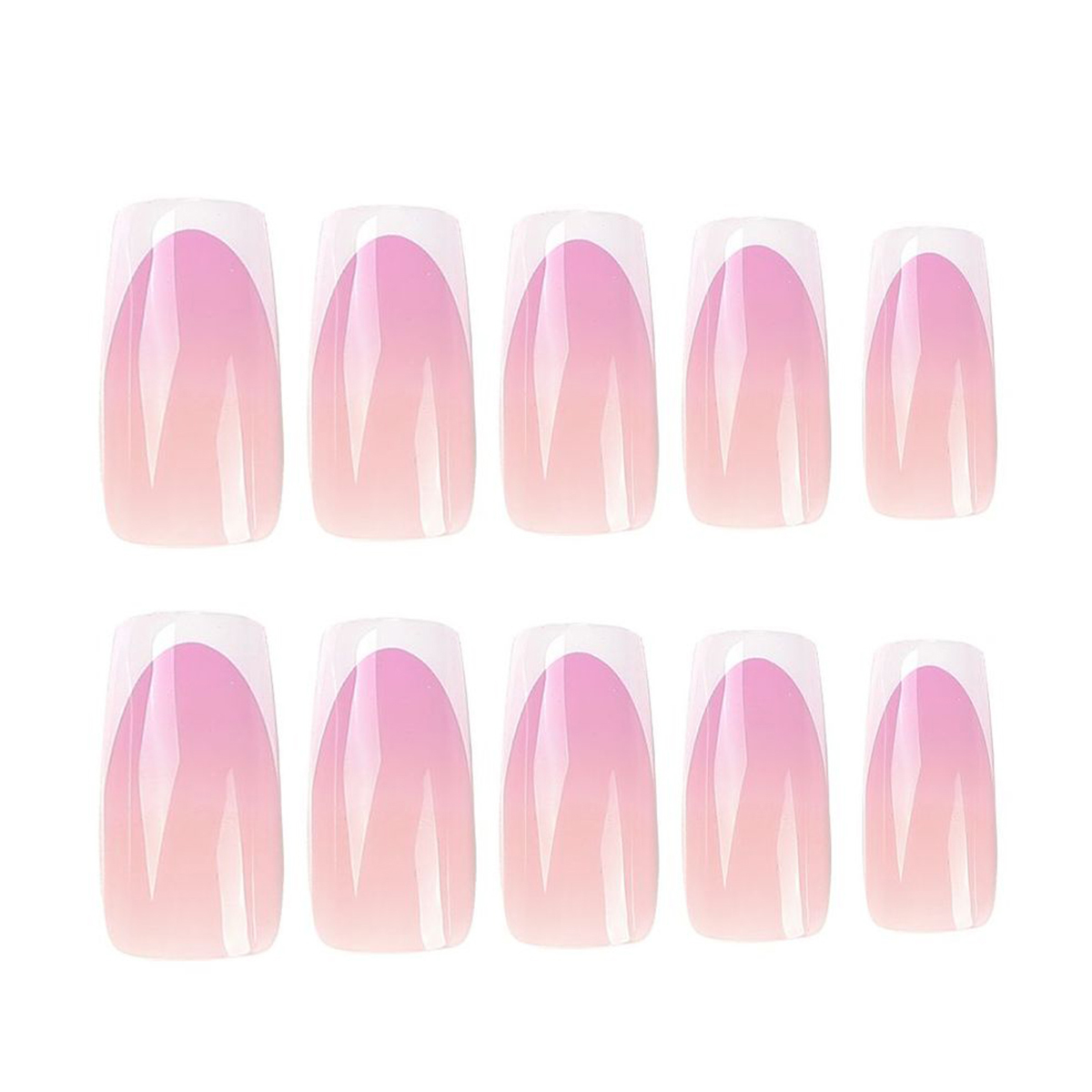 Summer Gradient Dark Pink Nails