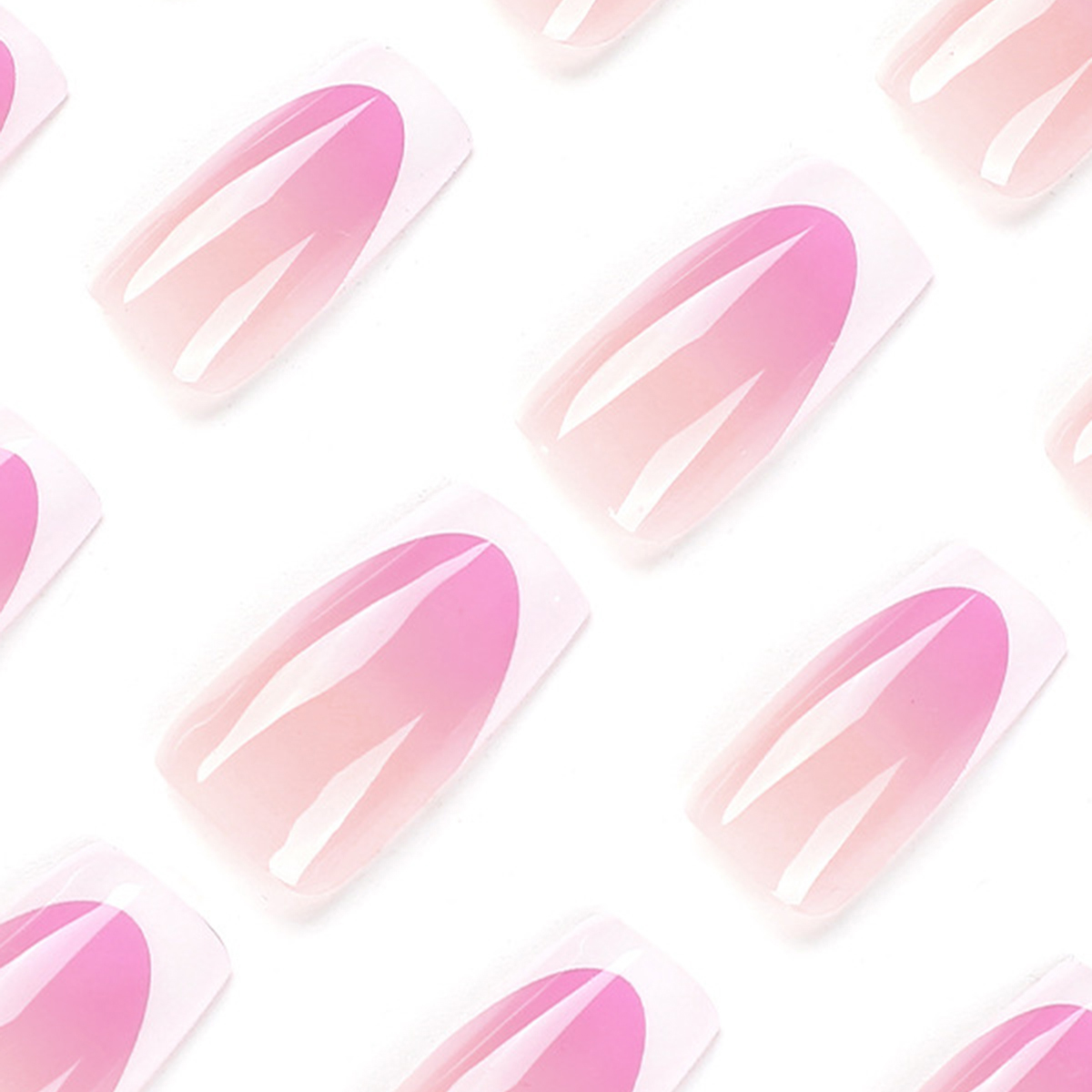 Summer Gradient Dark Pink Nails