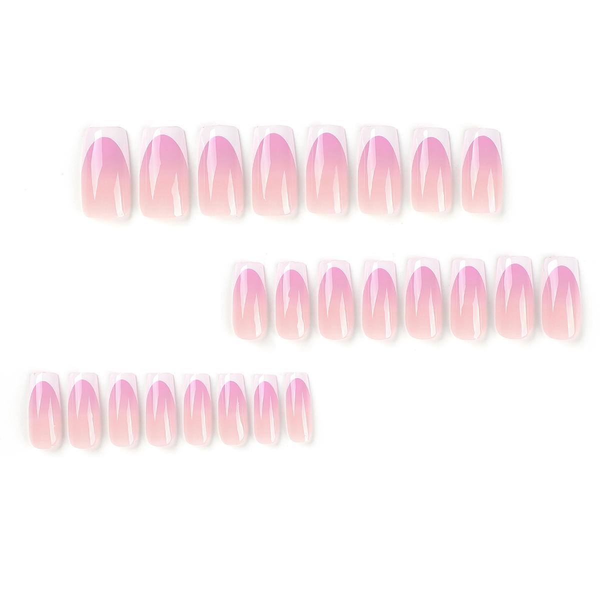 Summer Gradient Dark Pink Nails