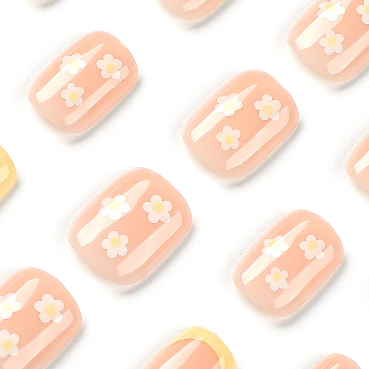 Fresh Flowers Pink Nails