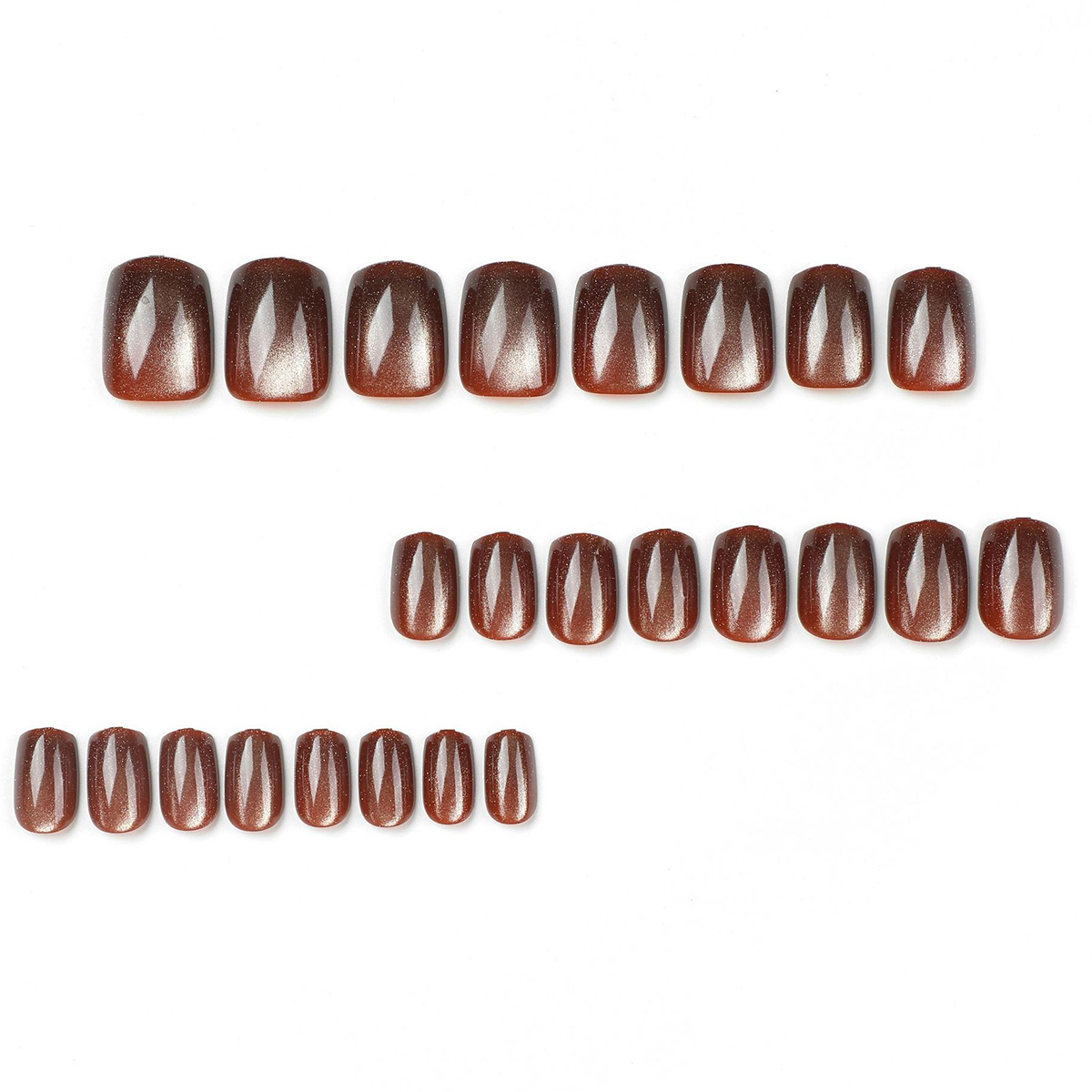 Cat Eye Wine Red Nails