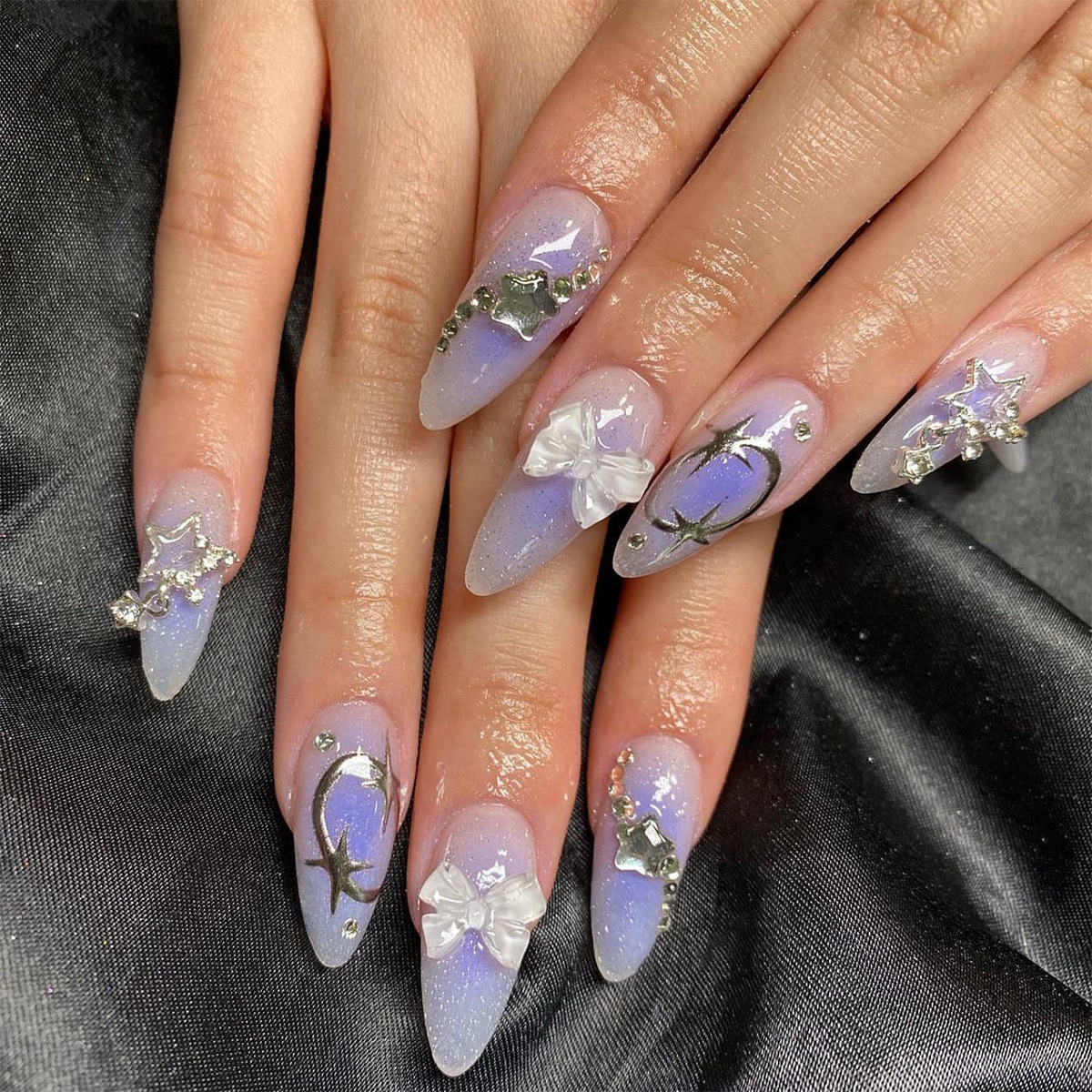 Starlight Purple Nails