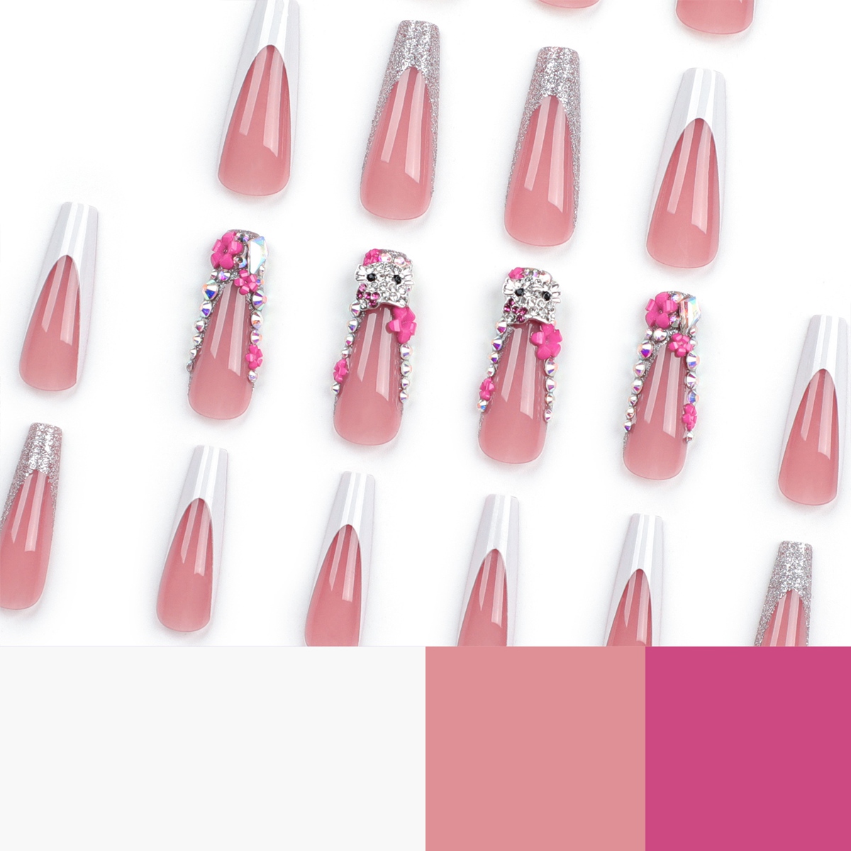 Sparkle Queen Pink Nails