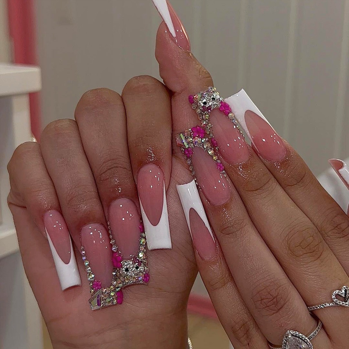 Sparkle Queen Pink Nails