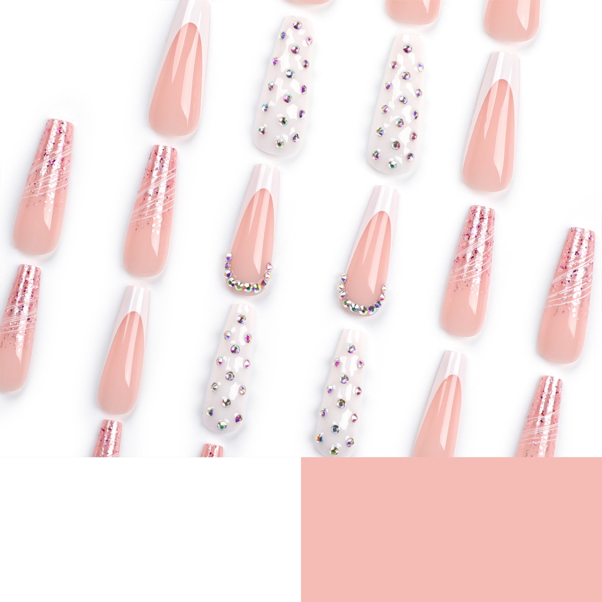 Jewel Kiss Pink Nails