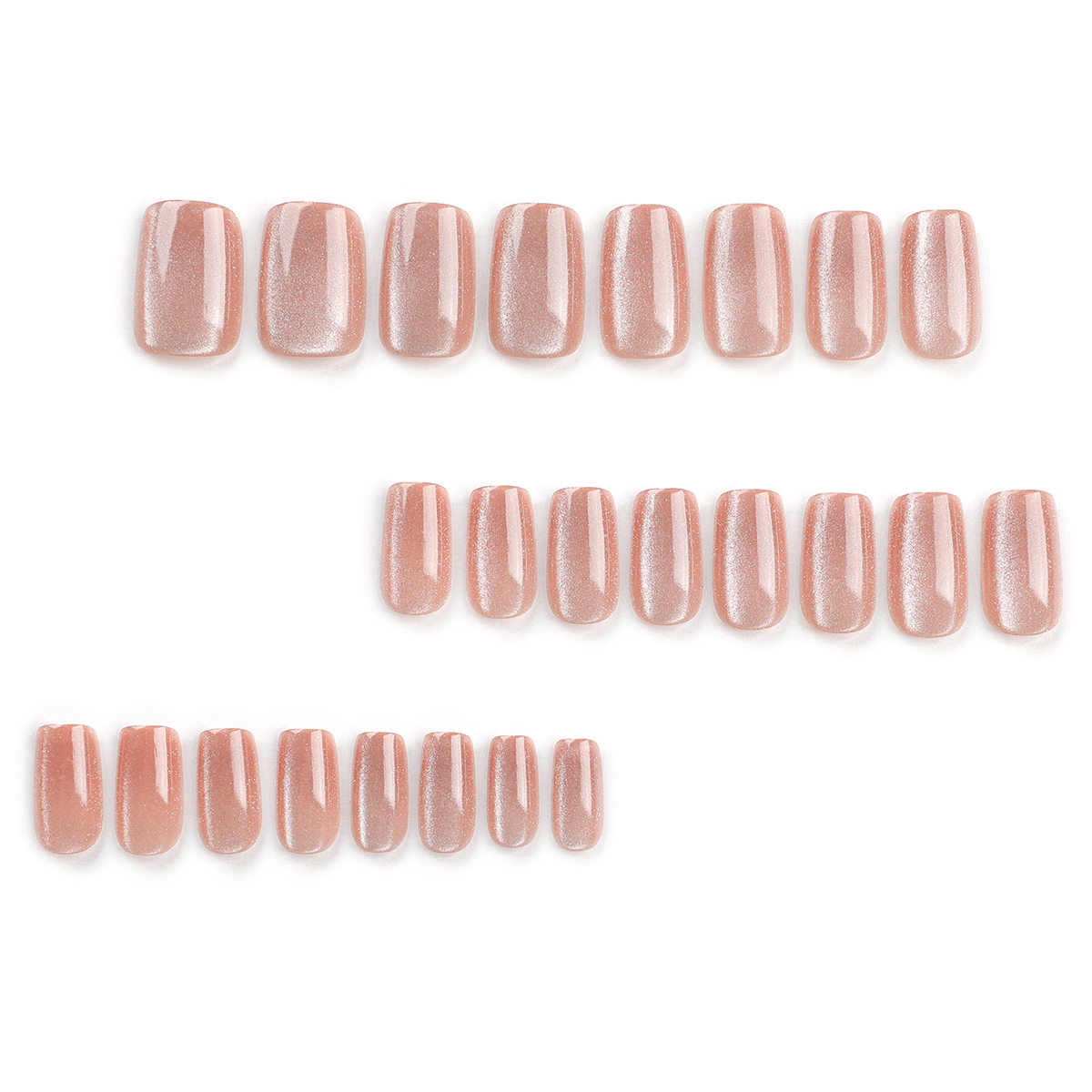 Cat Eye Champagne Nails