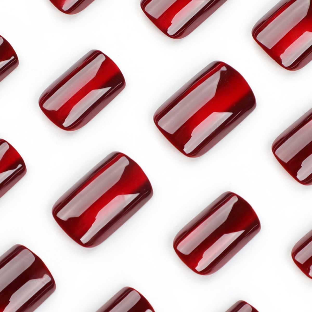 Gemstone Deep Red Nails