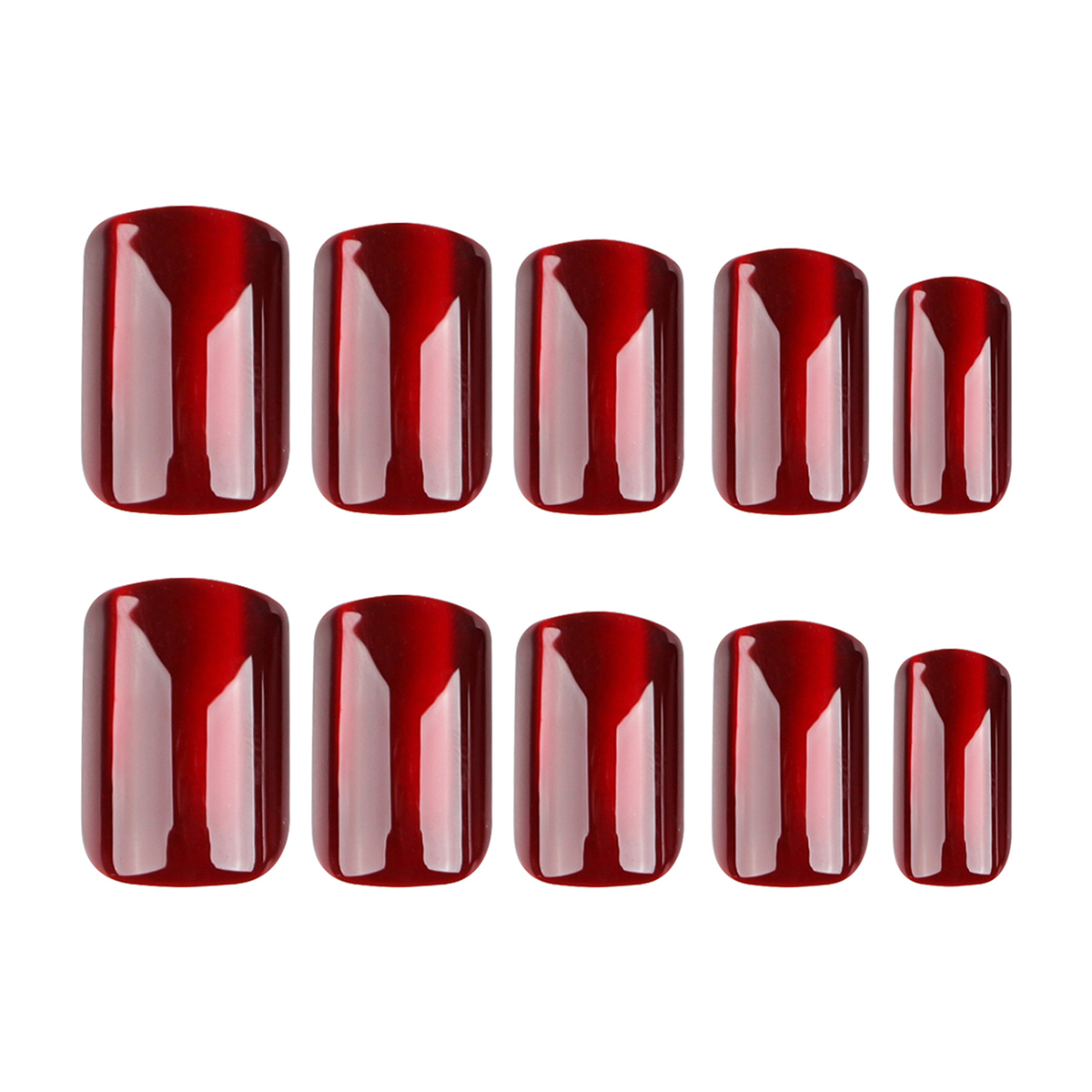 Gemstone Deep Red Nails