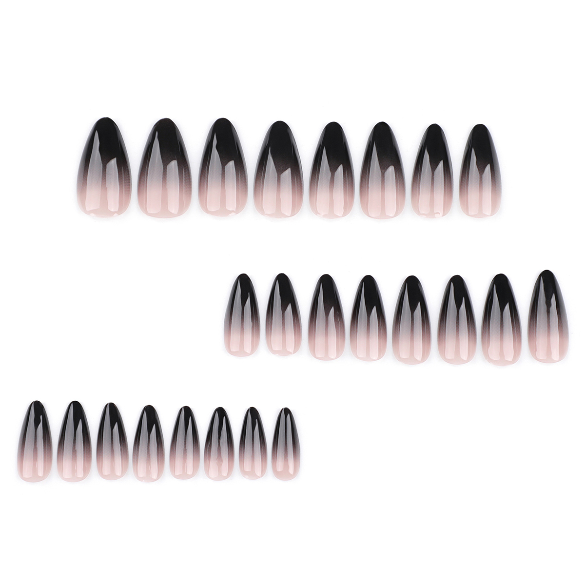 Gradient Black Nails