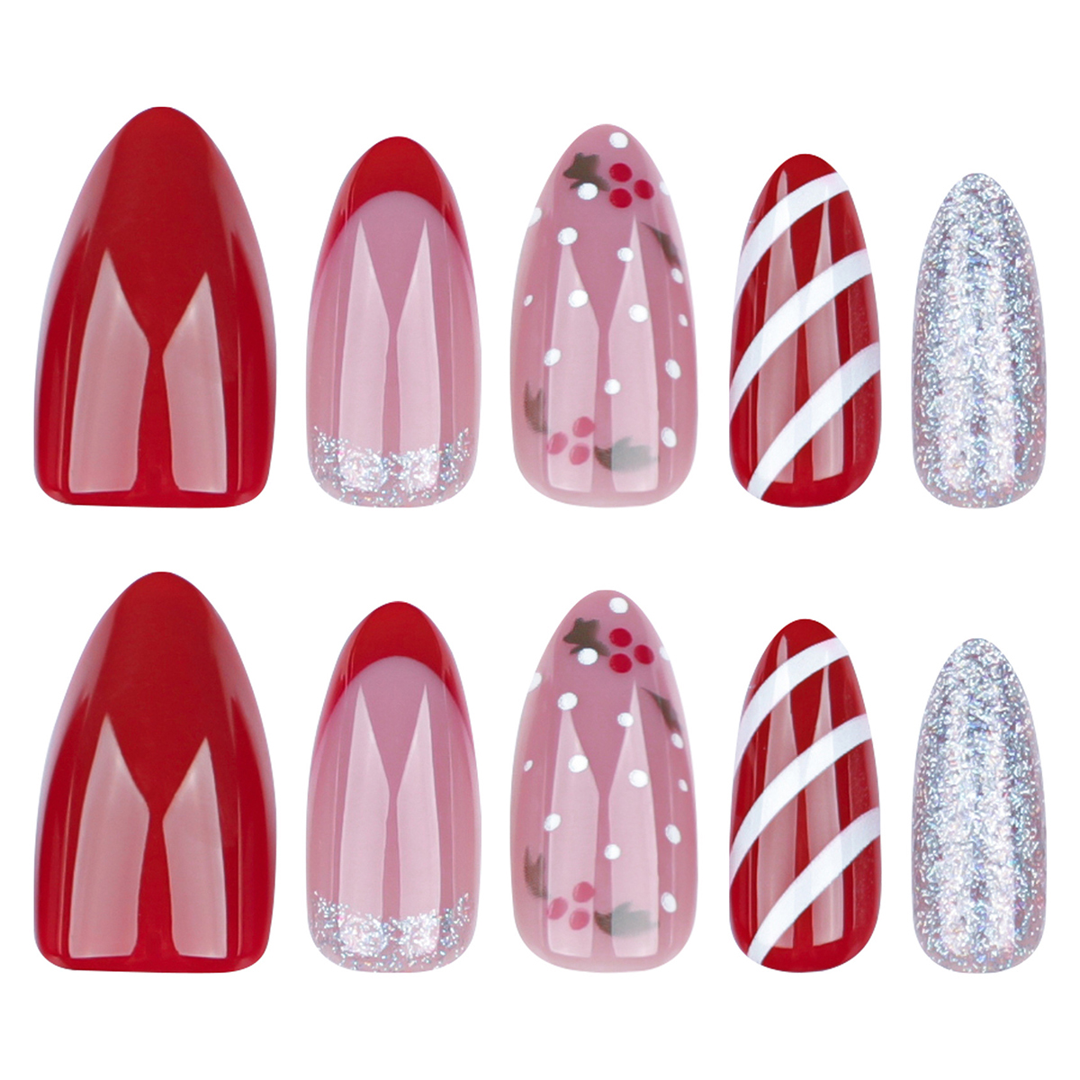 Holly Polka Dot Red Nails