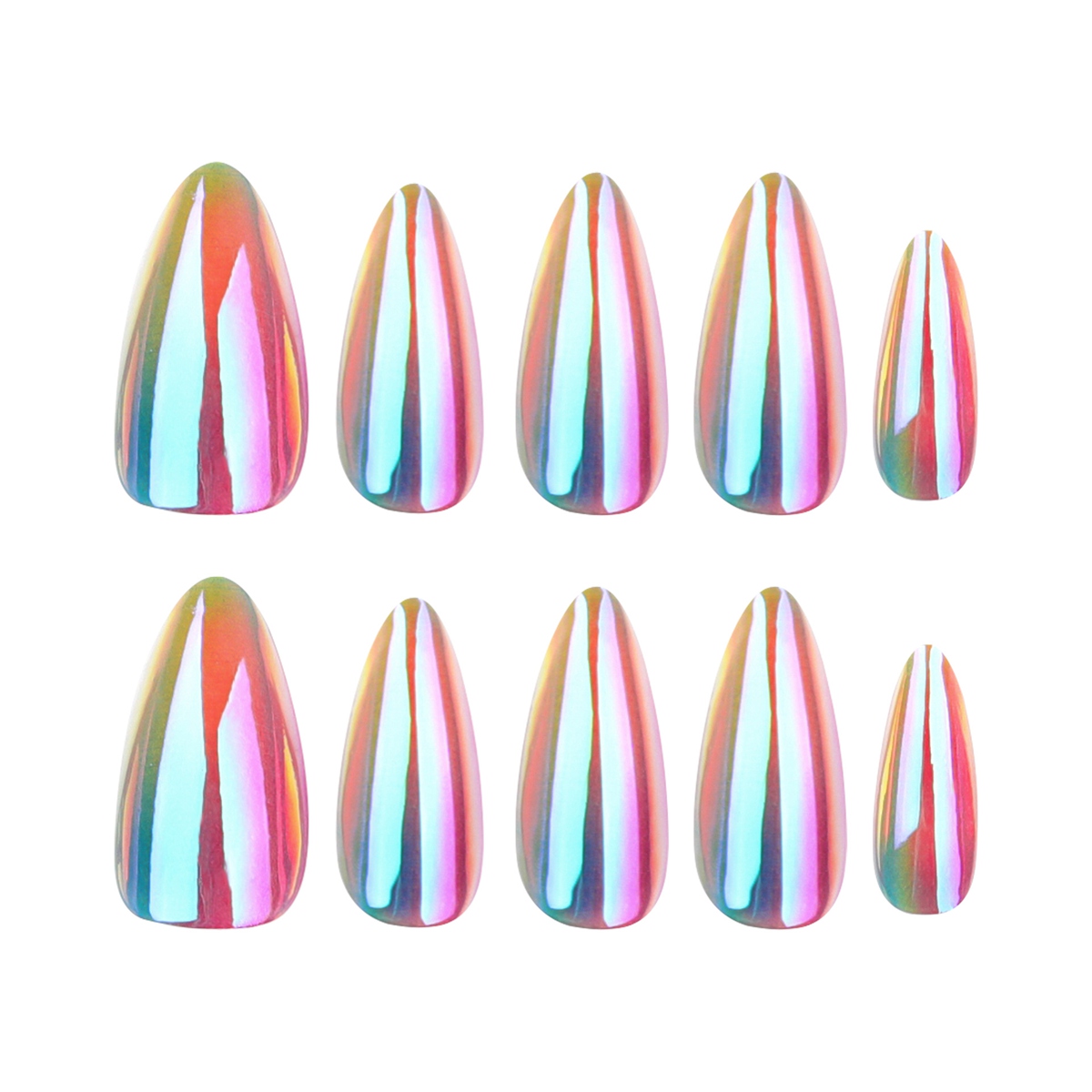 Prism Glow Multicolor Nails