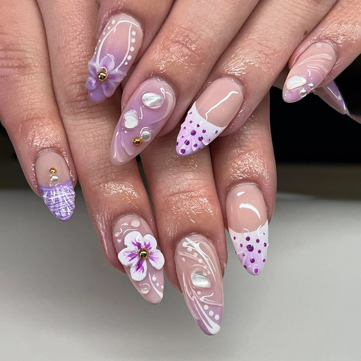 Amethyst Garden Purple Nails