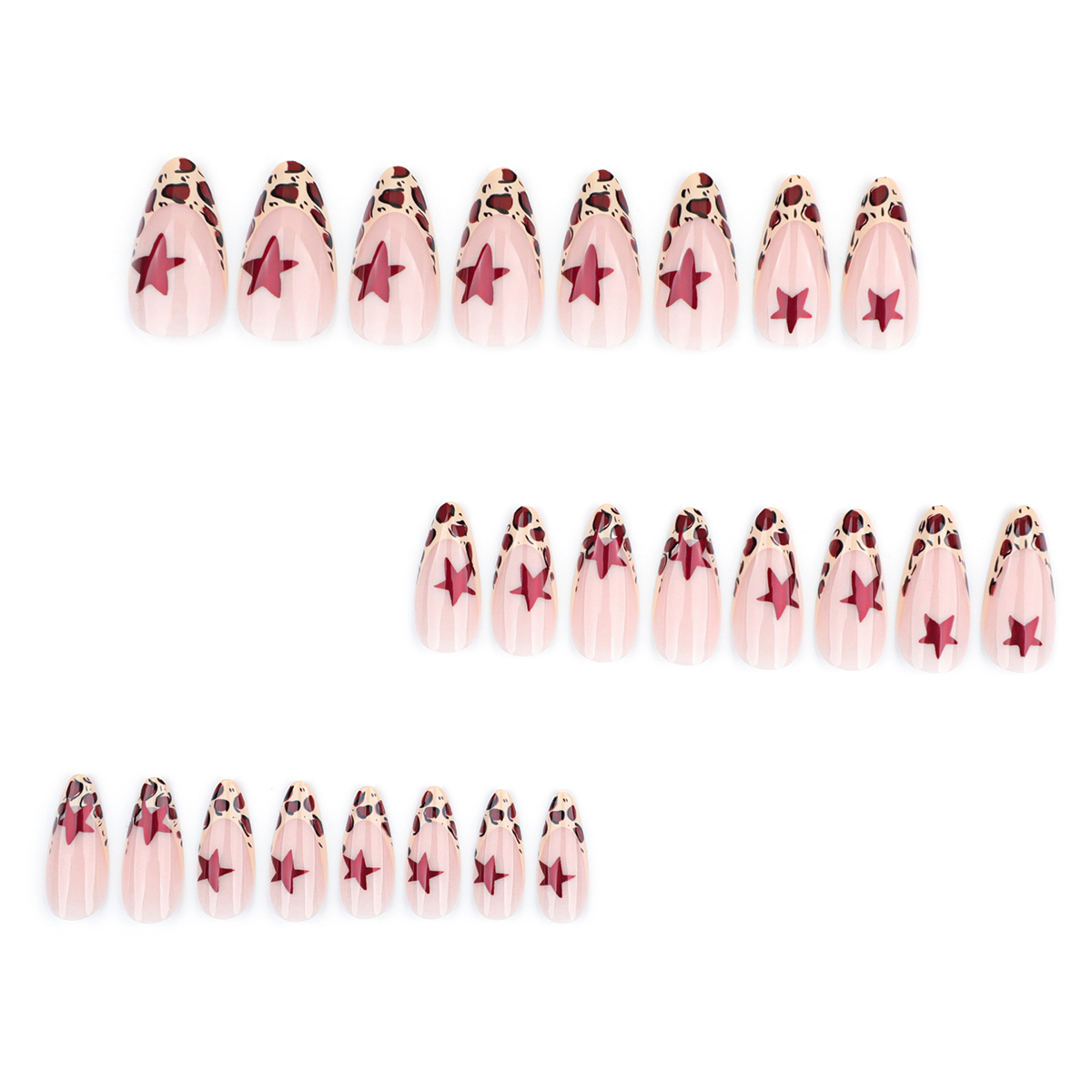 Leopard Stars Multicolor Nails