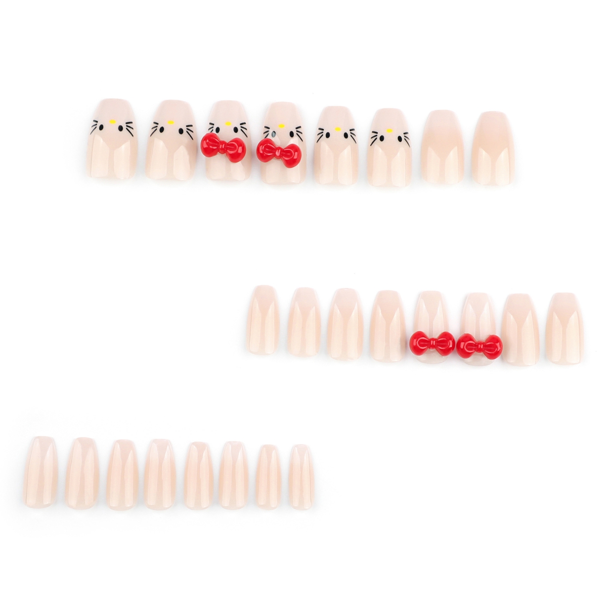 Kitty Dreams White Nails