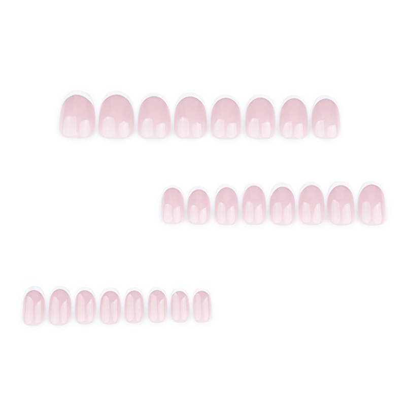 Pearl Edge Pink Nails