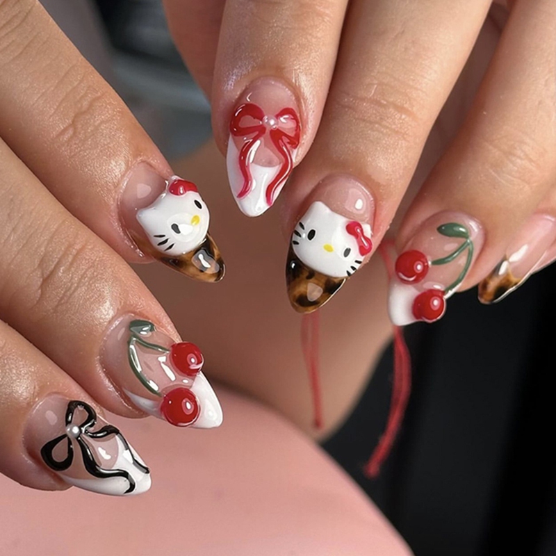 Kitty Paradise Multicolor Nails