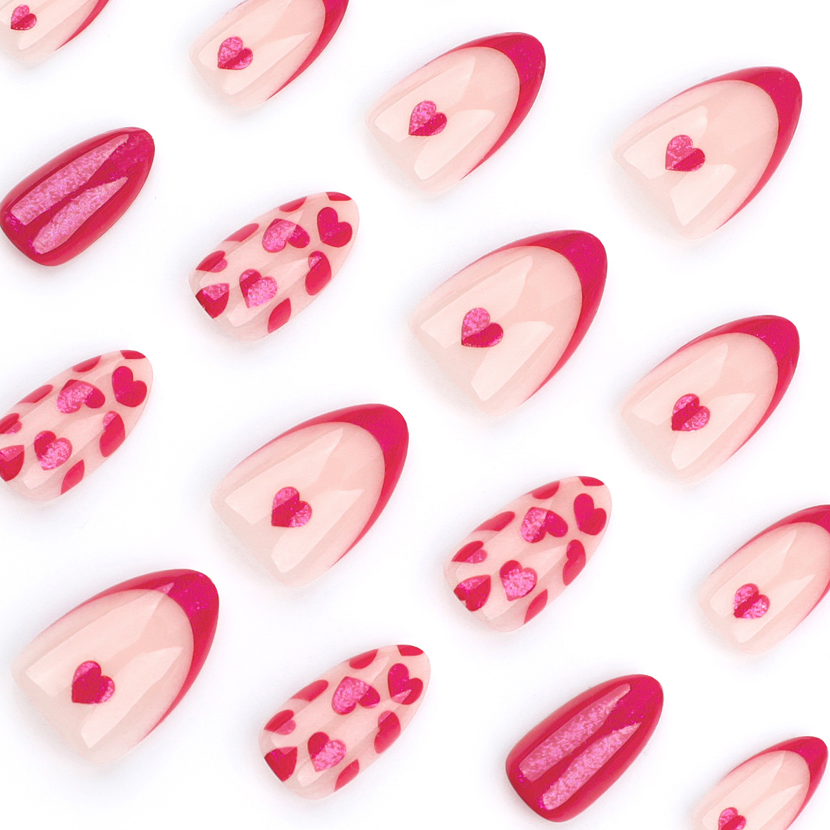 Fiery Love Red Nails