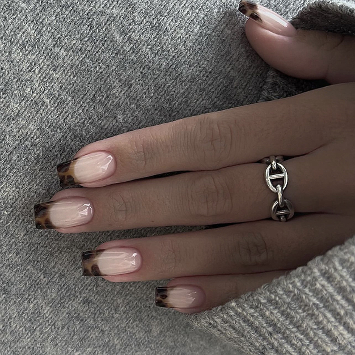 Savage Glam Brown Nails