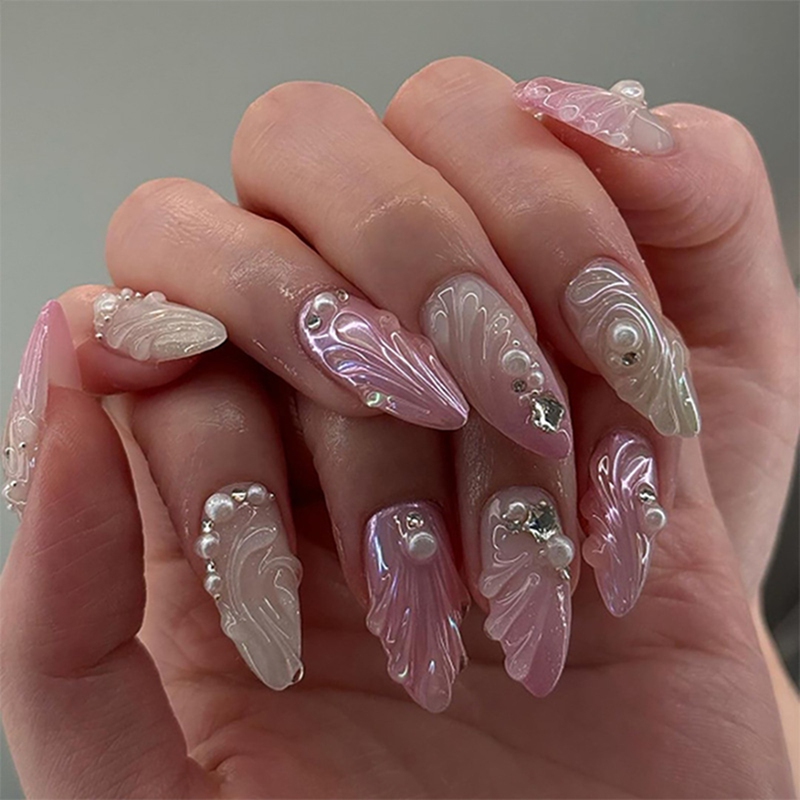 Rose Shore Pink Nails