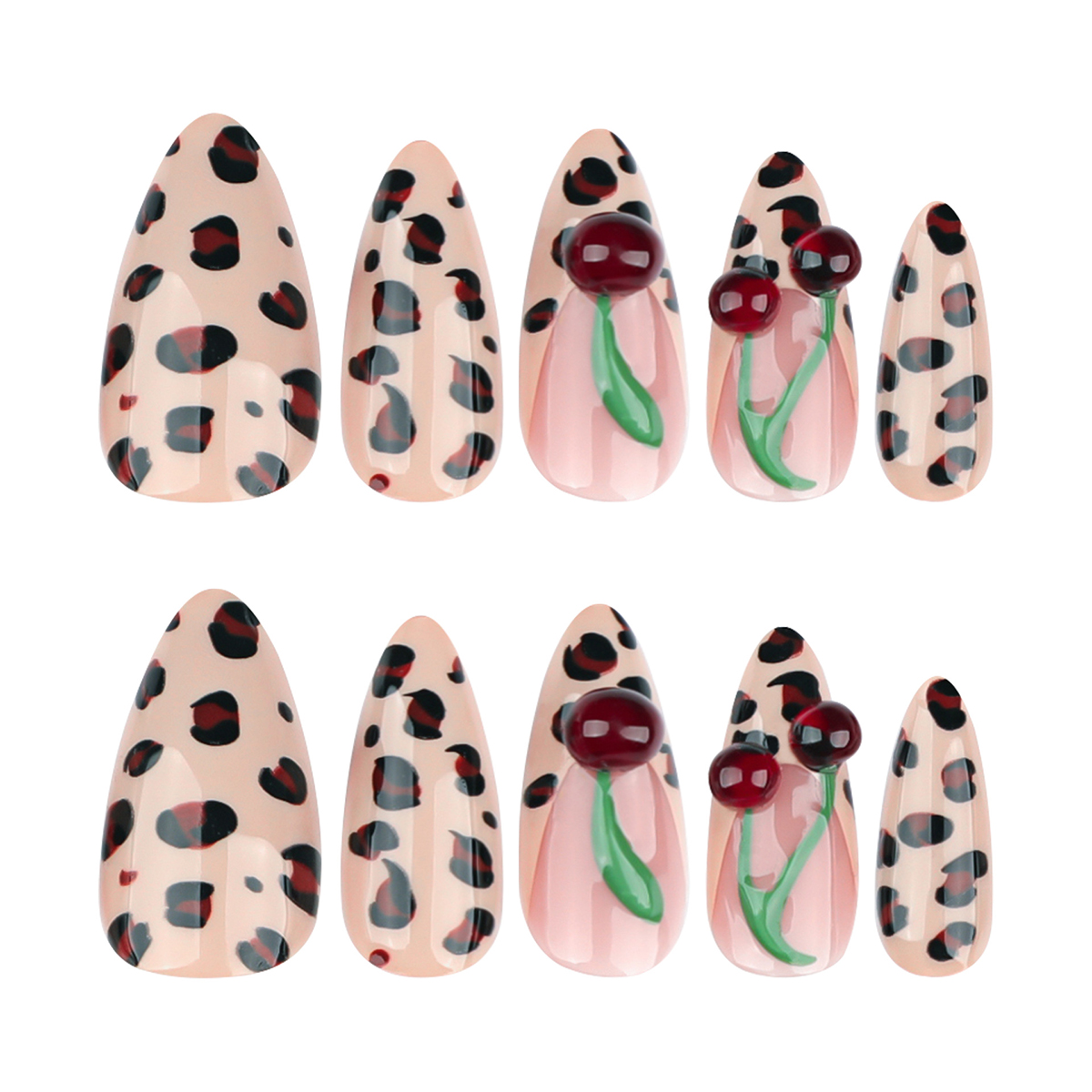 Wild Cherry Multicolor Nails