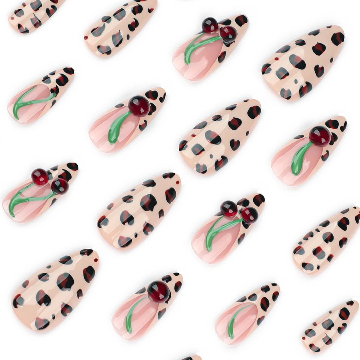 Wild Cherry Multicolor Nails