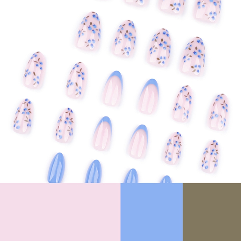 Ocean Berries Blue Nails