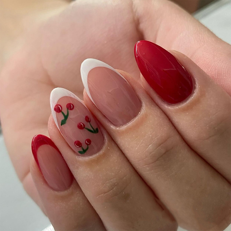 Cherry Crush Pink Nails