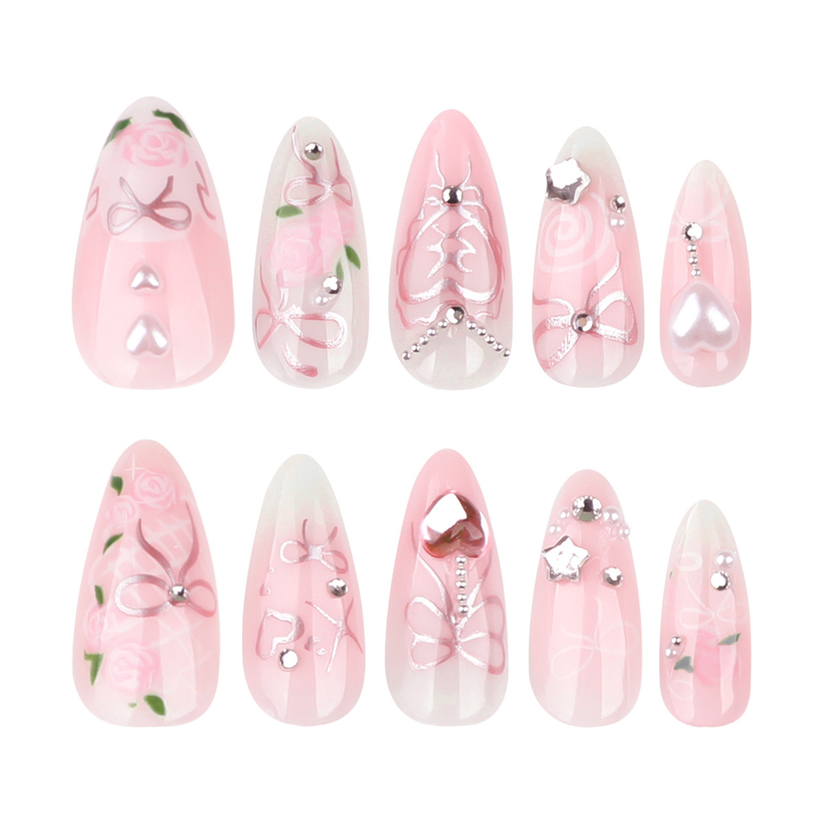 Glam Stars Pink Nails