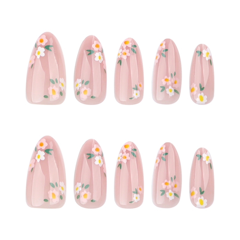 Daisy Dream Beige Nails