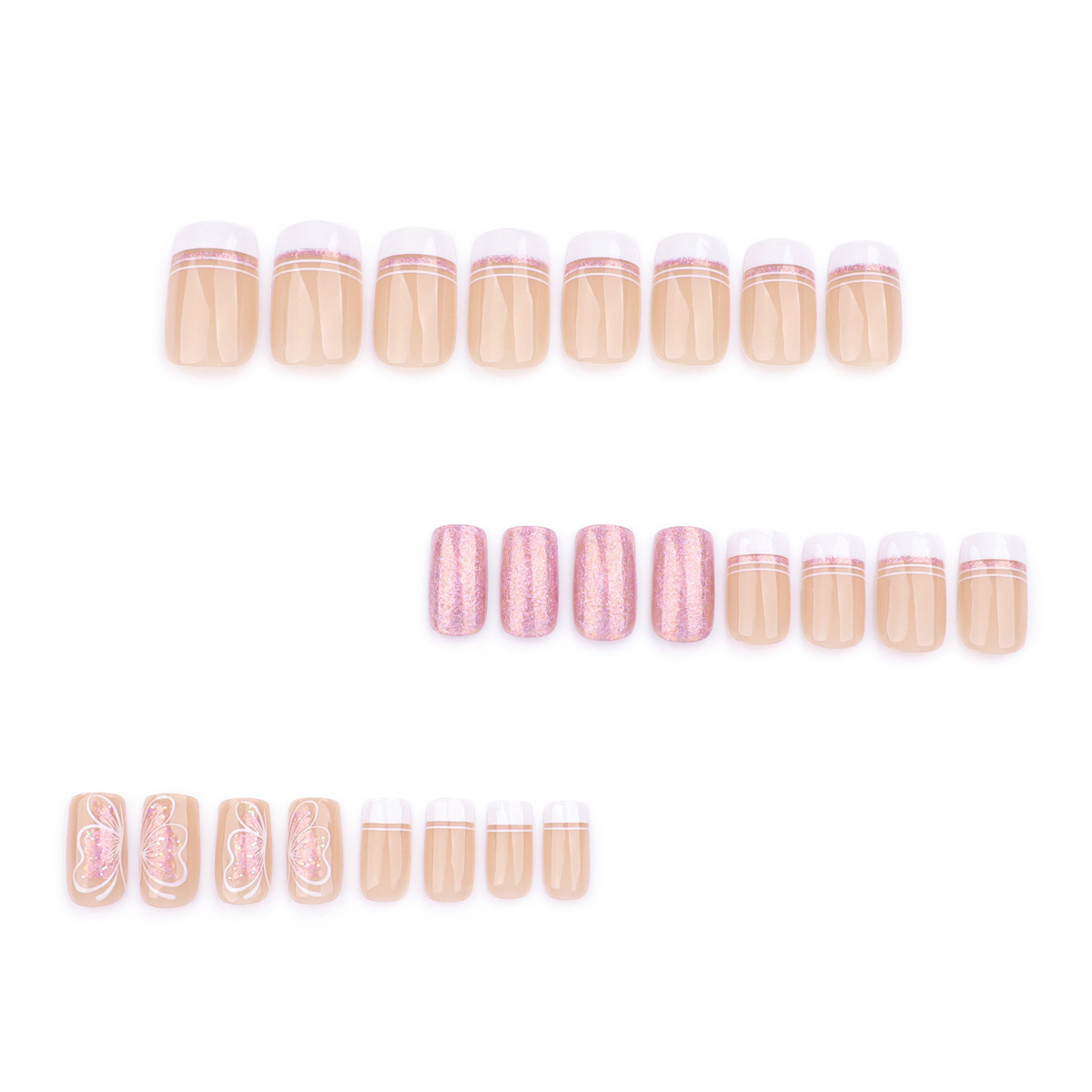 Nude Sparkle Pink Nails