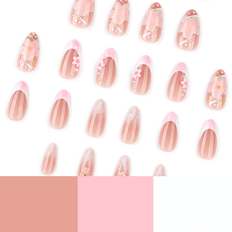 Starlit Flora Pink Nails