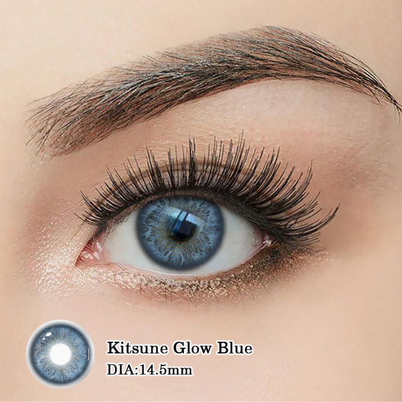 Kitsune Glow Blue 6 Months Contact Lenses | 2 Pcs