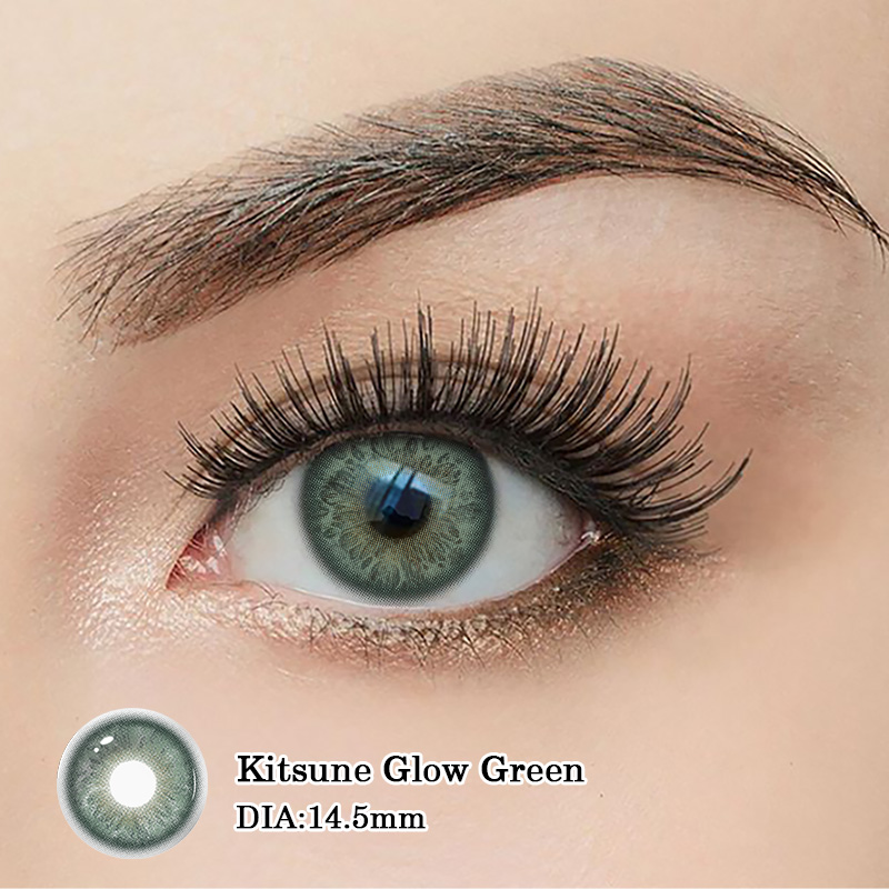 Kitsune Glow Green 6 Months Contact Lenses | 2 Pcs