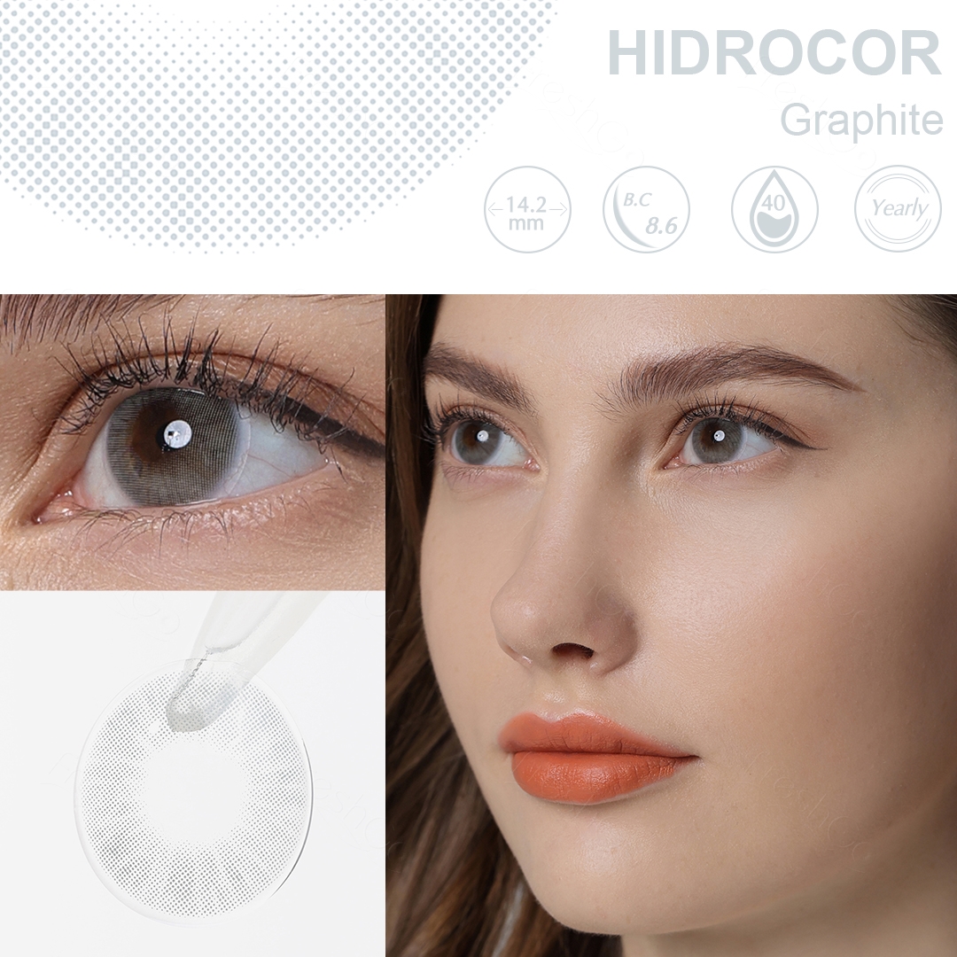 Hidrocor Graphite Yearly Contact Lenses