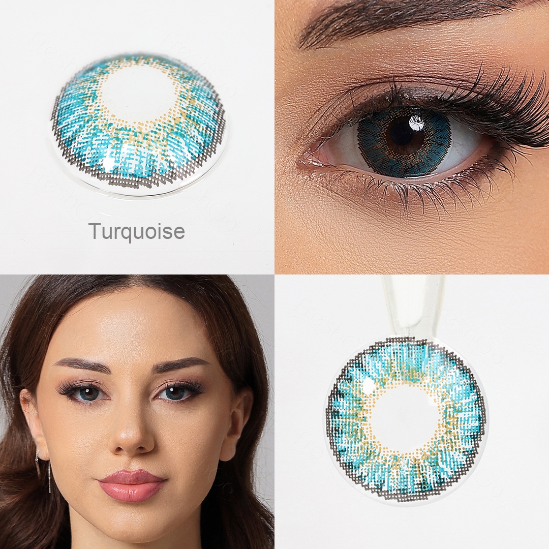 3-Tone Turquoise Contact Lenses