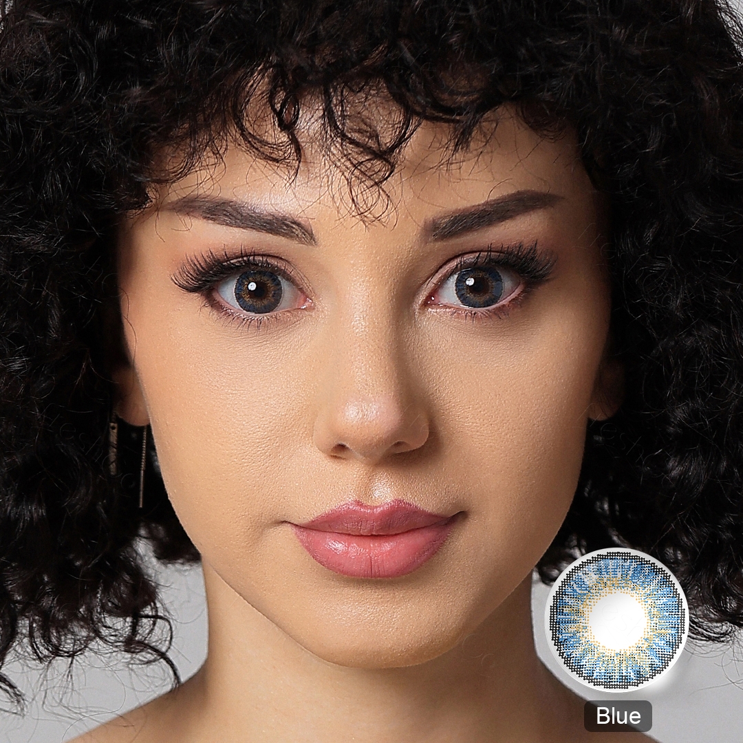 3-Tone Blue Contact Lenses