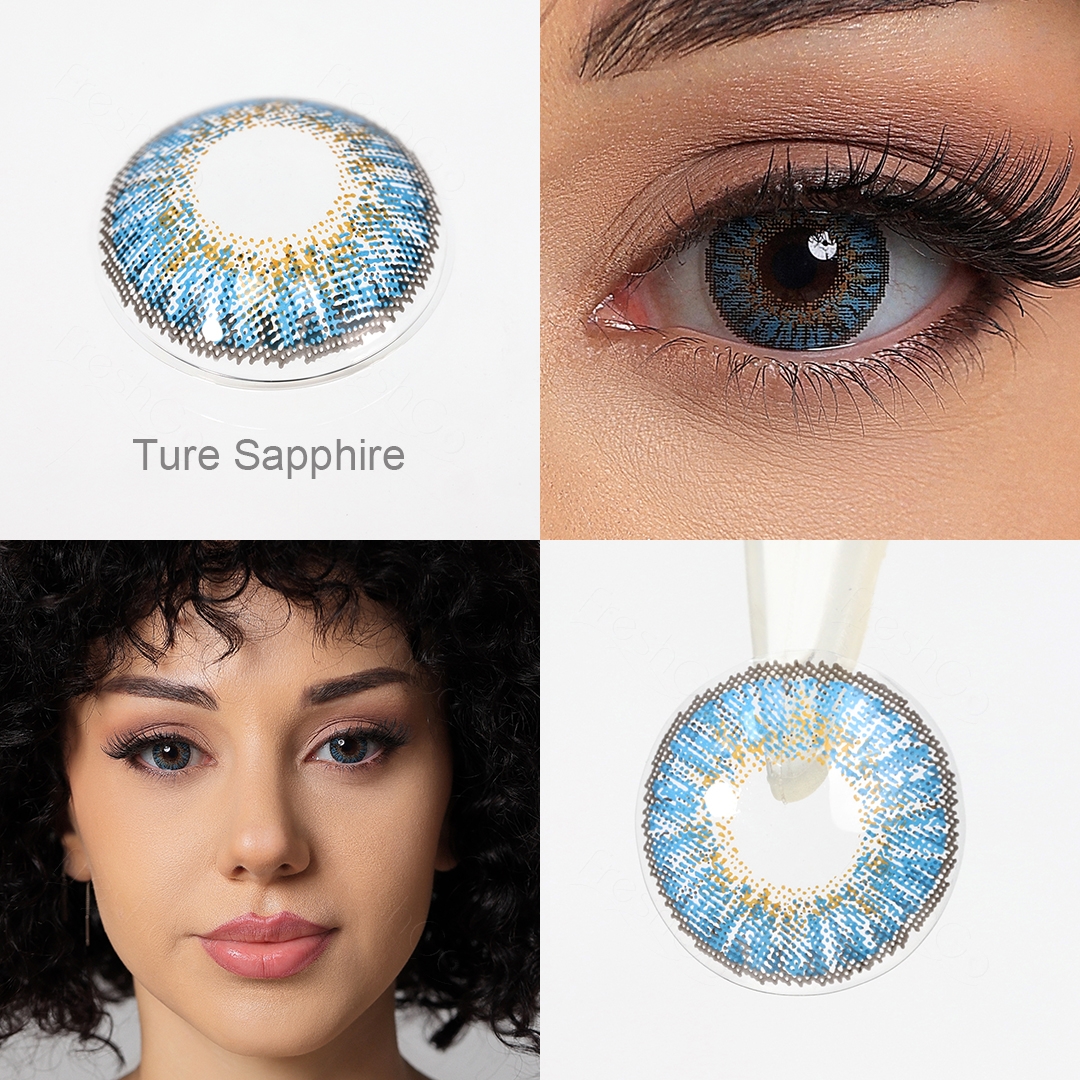 3-Tone True Sapphire Contact Lenses