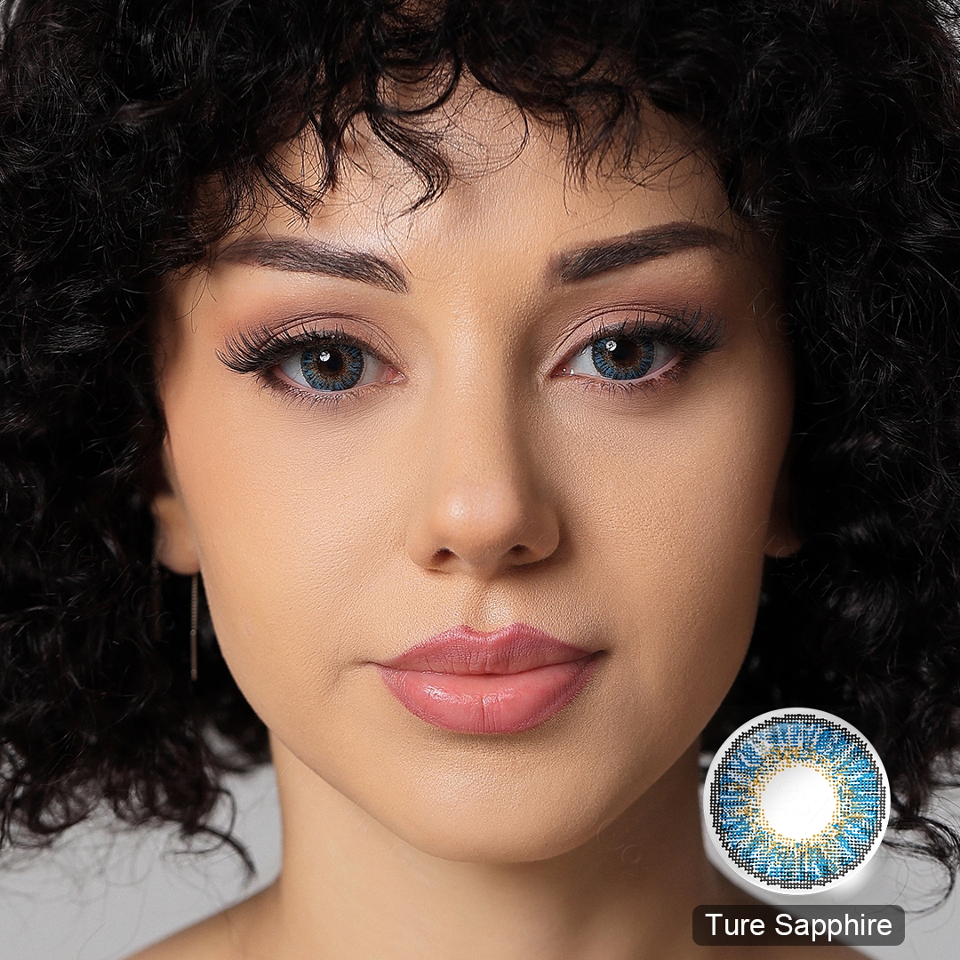 3-Tone True Sapphire Contact Lenses