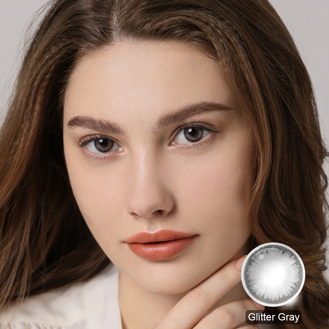 [US Warehouse] Fantasy Glitter Gray Prescription Contact Lenses