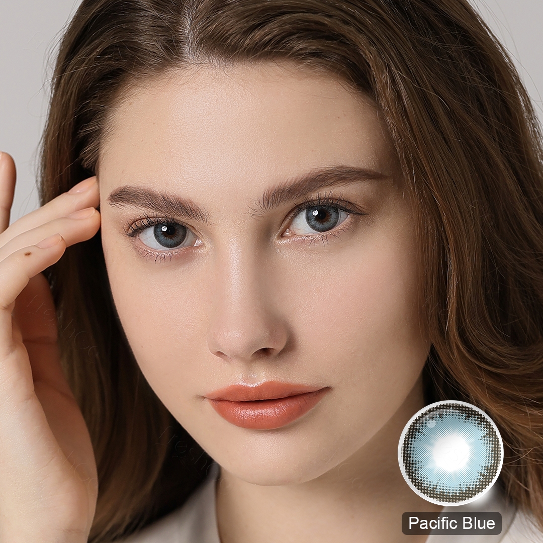 Pacific Blue Diamond Contact Lenses