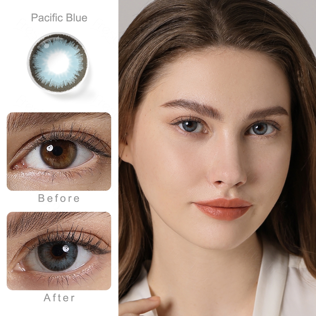 Pacific Blue Diamond Contact Lenses