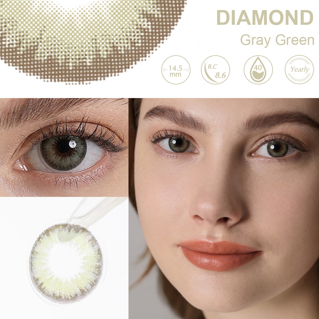 Diamonds Grey Green Contact Lenses