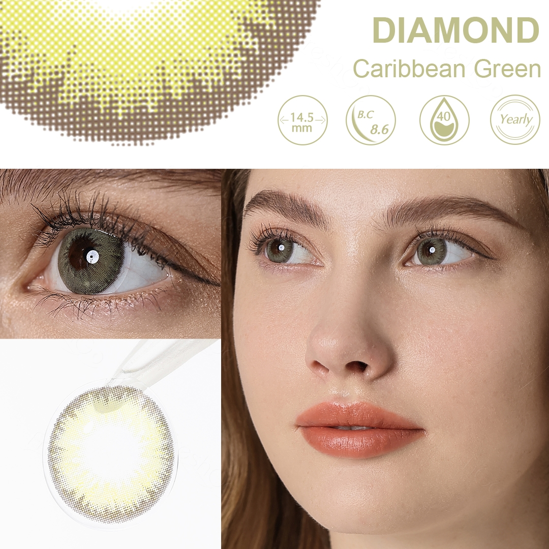 Diamonds Caribbean Green Contact Lenses