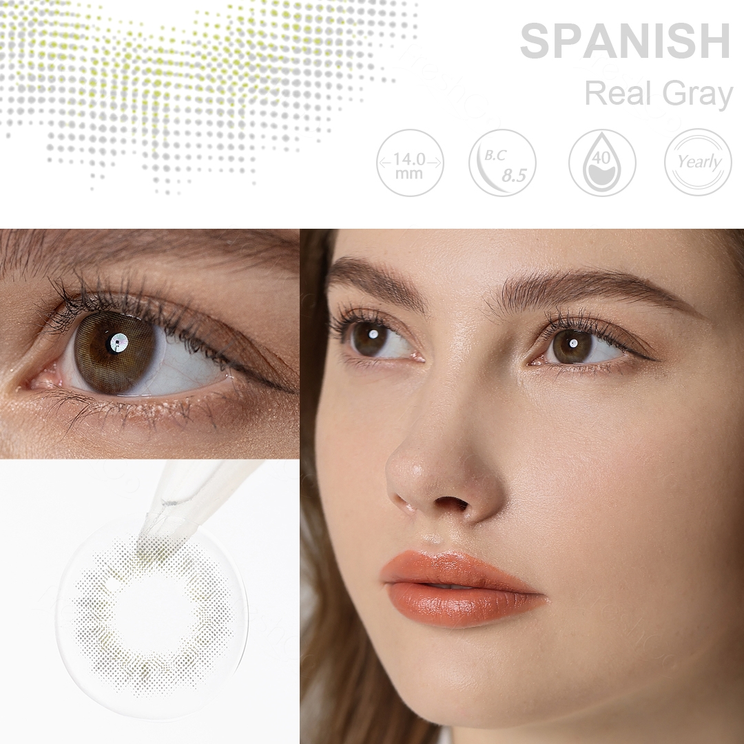 Spanish Real Grey Yearly Contact Lenses
