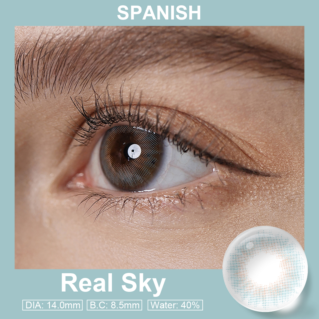 Spanish Real Sky Blue Yearly Contact Lenses